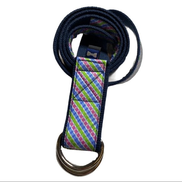 Unknown Other - Double Ring Blue Pink Green Easter Men's Belt 46.5